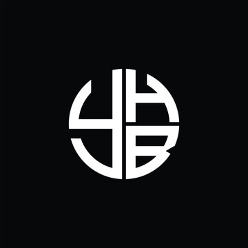 YHB logo YHB icon YHBvector YHB monogram YHBletter YHBminimalist YHB Circle YHBflat Unique modern flat abstract logo design.