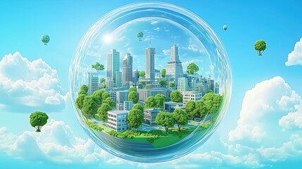 Eco-friendly City in a Bubble
