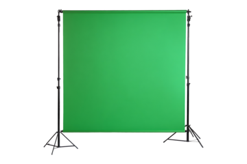 Chroma key green screen isolated on transparent background
