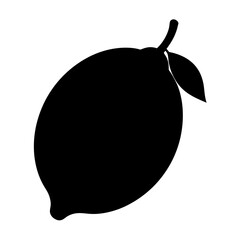 Fototapeta premium Food Lemon silhouette vector illustrator