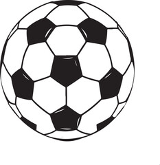 Obraz premium A clean graphic illustration of a soccer ball perfect for use in sports related designs, educational materials as a simple icon.