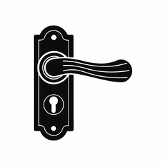 Door knob silhouette vector illustration