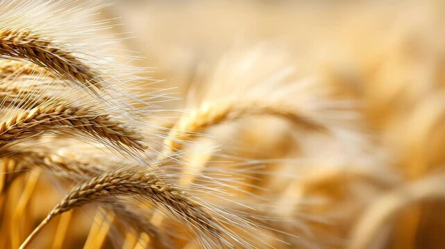 Golden wheat heads in a field.