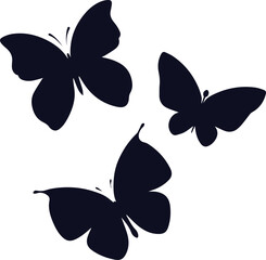 A butterfly silhouette vector icon.