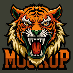 Obraz premium tiger head vector