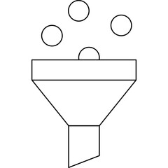 Funnel icon single vector illustration