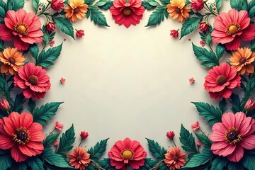 Fototapeta premium Intricate floral wallpaper with symmetrical layout , seamless, illustration, elegant