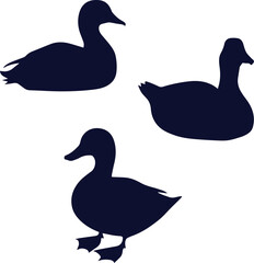 Hand drawn animals silhouette illustration