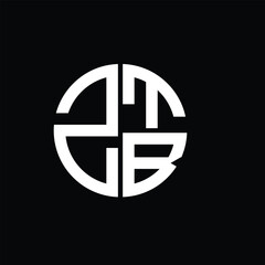 ZTB logo ZTB icon ZTB vector ZTB monogram ZTBletter ZTBminimalist ZTBtriangle ZTBflat Unique modern flat abstract logo design.