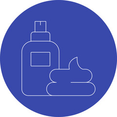 Obraz premium Cream icon single vector illustration