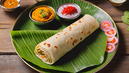 Tandoori Style Seekh Kabab Sandwich with Sauces and Herbs