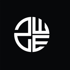 ZWE logo ZWE icon ZWE vector ZWE monogram ZWEletter ZWEminimalist ZWEtriangle ZWEflat Unique modern flat abstract logo design.