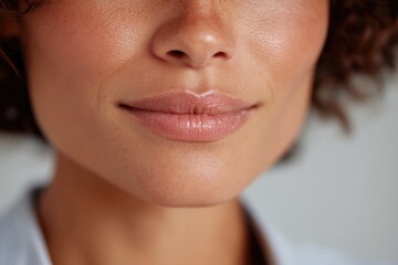 Fototapeta premium close-up portrait of kiss with blurred background providing ample copy space