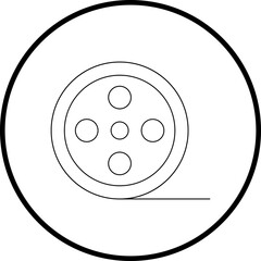 Button icon single vector illustration