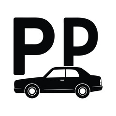 car parking sign vector art 