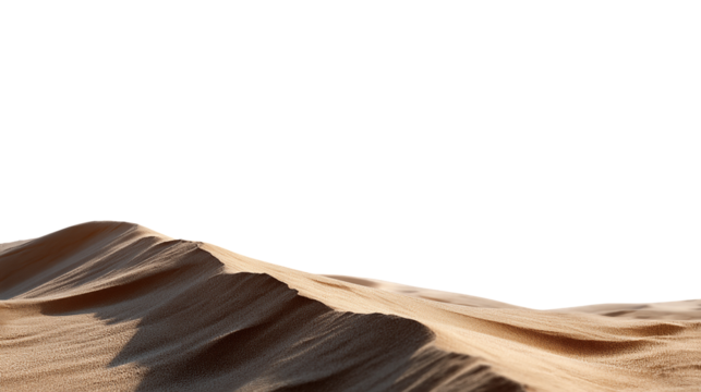 Textured Desert Sand Dunes with Smooth Curves and Shadows
