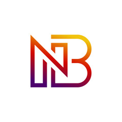 Red-orange &ldquo;NB&rdquo; monogram logo with gradient.