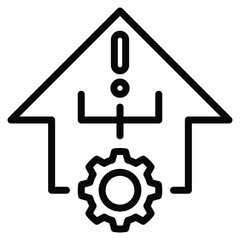 Crisis Management icon line vector illustration