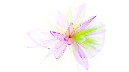 Fototapeta premium Abstract Pastel Flower Design on Transparent Background
