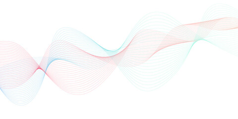 Abstract wave element Wave with lines created using blend tool Abstract colorful wave element for design