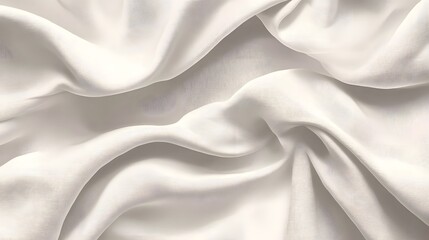 Obraz premium Elegant Draped Cream Fabric Texture Background