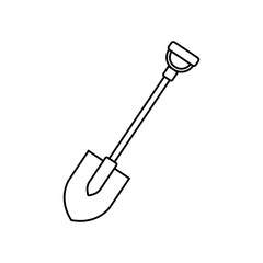shovel line icon vector