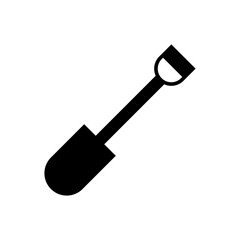 Shovel icon. Gardening tool. Flat style vector illustration.