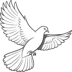 Obraz premium white dove flying