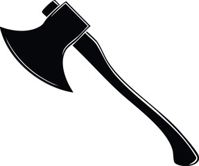 Axe Silhouette Black Vector | Vector for Cutting Tool and Adventure Use Vector