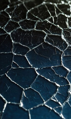A detailed view of a crack on a glass surface
