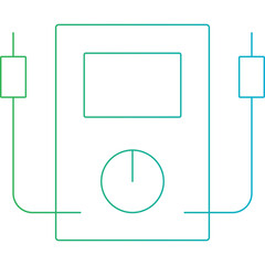 Voltmeter icon single vector illustration