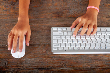 typing on keyboard