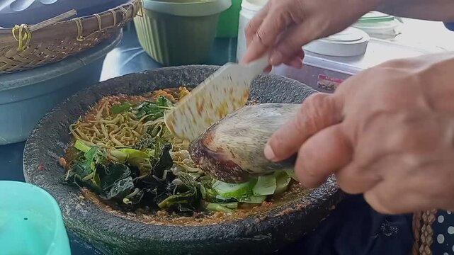 Traditional Indonesian Sundanese Karedok cuisine