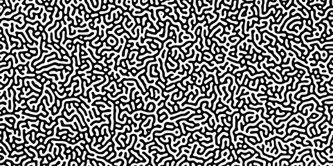 Diffusion reaction seamless vector pattern. Natural seamless line pattern. Linear design with biological shapes. Reaction-diffusion or truing pattern formation. abstract truing organic wallpaper.