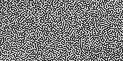 Diffusion reaction seamless vector pattern. Natural seamless line pattern. Linear design with biological shapes. Reaction-diffusion or truing pattern formation. abstract truing organic wallpaper.