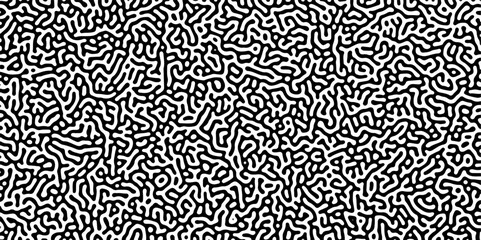 Diffusion reaction seamless vector pattern. Natural seamless line pattern. Linear design with biological shapes. Reaction-diffusion or truing pattern formation. abstract truing organic wallpaper.