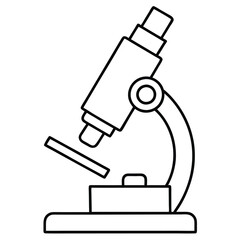 Retro Clinical Microscope Drawing Hand-Drawn Science laboratory micro scope icon
