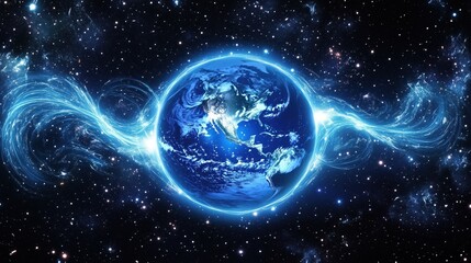 Earth in Space with Energy Streams