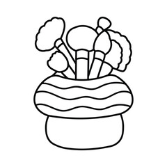 Glow Cosmetics Coloring Pages, Bold and Easy Coloring Pages, Line Art Drawing, Skin and Makeup, Elegant cosmetics, flat design illustration, 