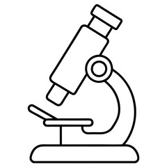 Scientific Laboratory Microscope Vector Sketch