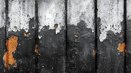 Fototapeta premium Dark Grey and Black Abstract Grunge Texture with Rusty Orange Accents