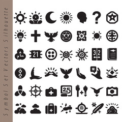 Silhouette Symbol Set – Vector Icon Collection