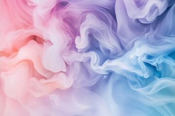 Fototapeta premium Abstract pink, purple, and blue smoke swirling in soft fluid patterns