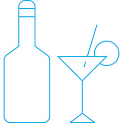 Cocktail icon single vector illustration