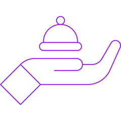 Fototapeta premium Serve icon single vector illustration