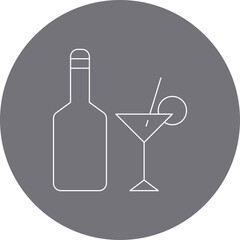 Cocktail icon single vector illustration