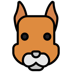 Squirrel Outline Flat Design Icon, Animal Outline Flat Design Icon Symbol