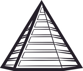 pyramid sketch silhouette