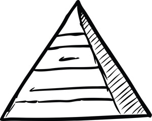 pyramid sketch silhouette