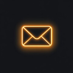 Sleek design with orange mail symbol high resolution picture